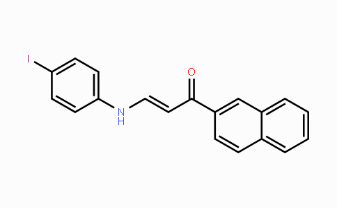 CAS No. 339014-57-2, 3-(4-Iodoanilino)-1-(2-naphthyl)-2-propen-1-one