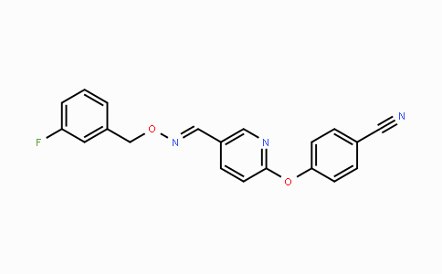 CAS No. 339014-82-3, 4-{[5-({[(3-Fluorobenzyl)oxy]imino}methyl)-2-pyridinyl]oxy}benzenecarbonitrile