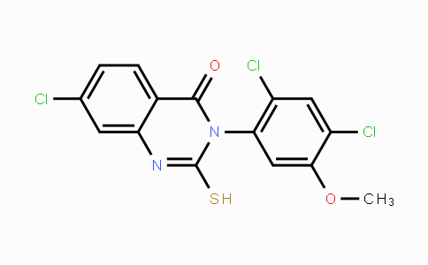 CAS No. 339014-85-6, 7-Chloro-3-(2,4-dichloro-5-methoxyphenyl)-2-sulfanyl-4(3H)-quinazolinone
