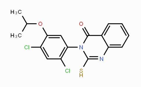 CAS No. 339015-10-0, 3-(2,4-Dichloro-5-isopropoxyphenyl)-2-sulfanyl-4(3H)-quinazolinone