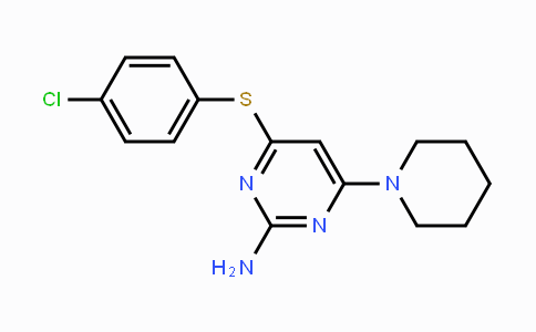 CAS No. 339016-05-6, 4-[(4-Chlorophenyl)sulfanyl]-6-piperidino-2-pyrimidinylamine