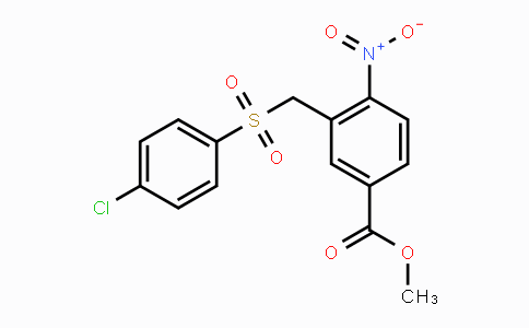 CAS No. 339016-37-4, Methyl 3-{[(4-chlorophenyl)sulfonyl]methyl}-4-nitrobenzenecarboxylate