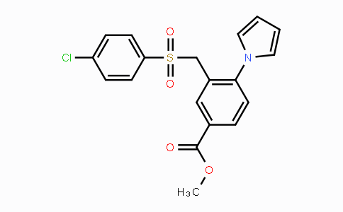 CAS No. 339016-40-9, Methyl 3-{[(4-chlorophenyl)sulfonyl]methyl}-4-(1H-pyrrol-1-yl)benzenecarboxylate