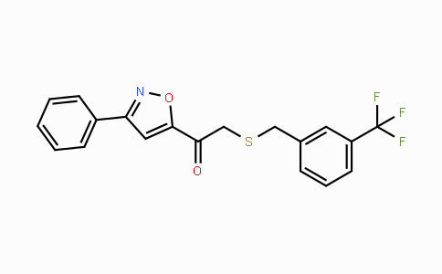 CAS No. 478066-86-3, 1-(3-Phenyl-5-isoxazolyl)-2-{[3-(trifluoromethyl)benzyl]sulfanyl}-1-ethanone