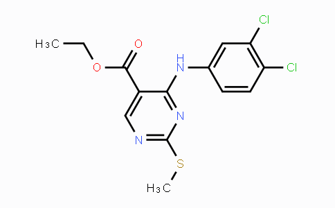 CAS No. 107920-54-7, Ethyl 4-(3,4-dichloroanilino)-2-(methylsulfanyl)-5-pyrimidinecarboxylate