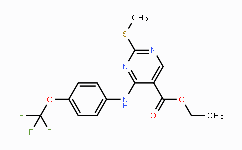 CAS No. 339019-45-3, Ethyl 2-(methylsulfanyl)-4-[4-(trifluoromethoxy)anilino]-5-pyrimidinecarboxylate