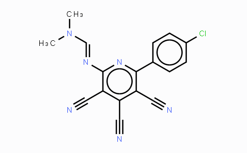 CAS No. 75232-10-9, N'-[6-(4-Chlorophenyl)-3,4,5-tricyano-2-pyridinyl]-N,N-dimethyliminoformamide