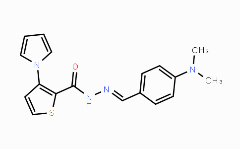 CAS No. 478076-86-7, N'-{(E)-[4-(Dimethylamino)phenyl]methylidene}-3-(1H-pyrrol-1-yl)-2-thiophenecarbohydrazide