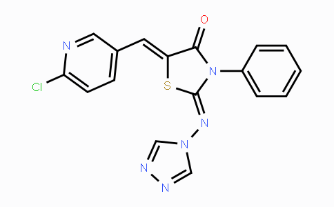 CAS No. 478078-00-1, 5-[(Z)-(6-Chloro-3-pyridinyl)methylidene]-3-phenyl-2-(4H-1,2,4-triazol-4-ylimino)-1,3-thiazolan-4-one