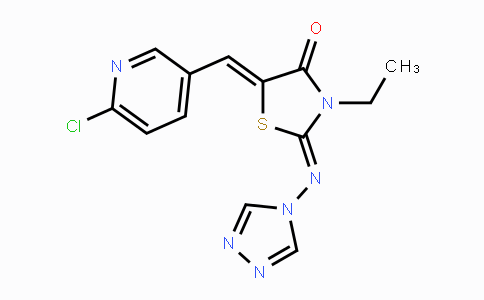 CAS No. 478078-07-8, 5-[(Z)-(6-Chloro-3-pyridinyl)methylidene]-3-ethyl-2-(4H-1,2,4-triazol-4-ylimino)-1,3-thiazolan-4-one