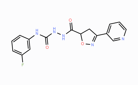 CAS No. 478078-21-6, N-(3-Fluorophenyl)-2-{[3-(3-pyridinyl)-4,5-dihydro-5-isoxazolyl]carbonyl}-1-hydrazinecarboxamide
