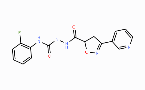 CAS No. 478078-24-9, N-(2-Fluorophenyl)-2-{[3-(3-pyridinyl)-4,5-dihydro-5-isoxazolyl]carbonyl}-1-hydrazinecarboxamide