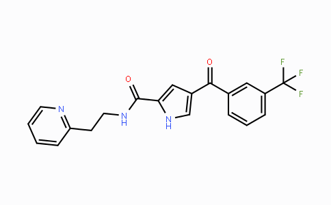 CAS No. 439111-44-1, N-[2-(2-Pyridinyl)ethyl]-4-[3-(trifluoromethyl)benzoyl]-1H-pyrrole-2-carboxamide