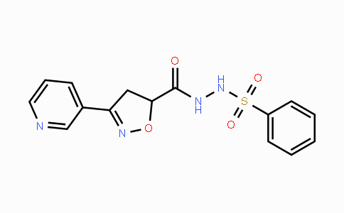CAS No. 478078-45-4, N'-{[3-(3-Pyridinyl)-4,5-dihydro-5-isoxazolyl]carbonyl}benzenesulfonohydrazide