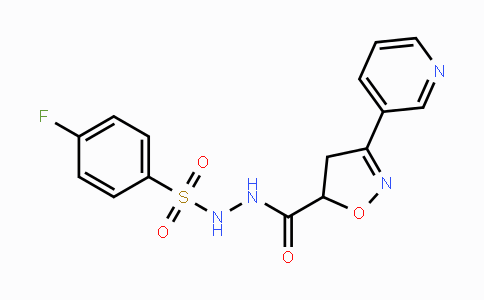CAS No. 478078-50-1, 4-Fluoro-N'-{[3-(3-pyridinyl)-4,5-dihydro-5-isoxazolyl]carbonyl}benzenesulfonohydrazide