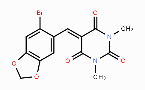 CAS No. 478078-93-2, 5-[(6-Bromo-1,3-benzodioxol-5-yl)methylene]-1,3-dimethyl-2,4,6(1H,3H,5H)-pyrimidinetrione