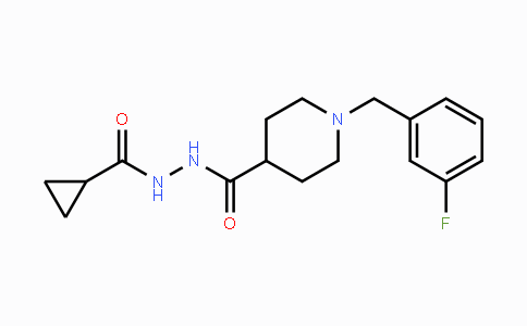 CAS No. 478078-97-6, N'-{[1-(3-Fluorobenzyl)-4-piperidinyl]carbonyl}cyclopropanecarbohydrazide