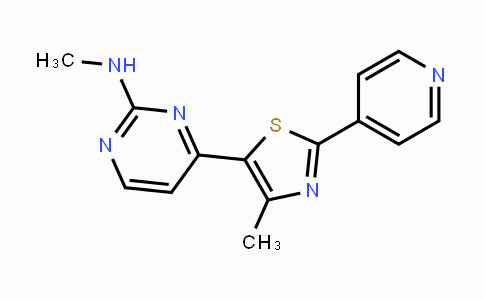 CAS No. 499796-07-5, N-Methyl-4-[4-methyl-2-(pyridin-4-yl)-1,3-thiazol-5-yl]pyrimidin-2-amine