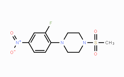 CAS No. 864146-94-1, 1-(2-Fluoro-4-nitrophenyl)-4-(methylsulfonyl)piperazine