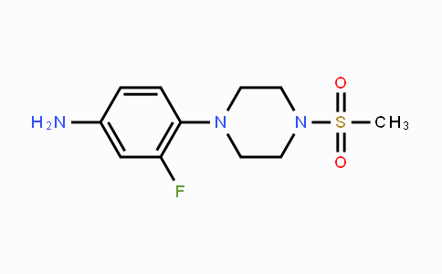 CAS No. 864146-96-3, 3-Fluoro-4-[4-(methylsulfonyl)piperazino]aniline