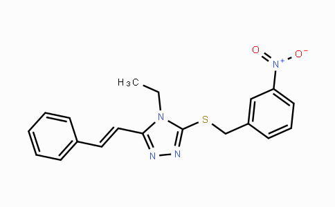 CAS No. 478079-75-3, 4-Ethyl-3-[(3-nitrobenzyl)sulfanyl]-5-[(E)-2-phenylethenyl]-4H-1,2,4-triazole