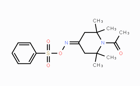 CAS No. 478079-97-9, 1-(2,2,6,6-Tetramethyl-4-{[(phenylsulfonyl)oxy]imino}piperidino)-1-ethanone