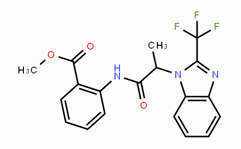 CAS No. 692732-71-1, Methyl 2-({2-[2-(trifluoromethyl)-1H-1,3-benzimidazol-1-yl]propanoyl}amino)benzenecarboxylate
