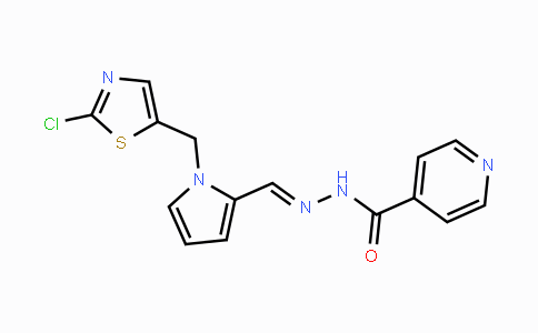 CAS No. 692732-75-5, N'-((E)-{1-[(2-Chloro-1,3-thiazol-5-yl)methyl]-1H-pyrrol-2-yl}methylidene)isonicotinohydrazide