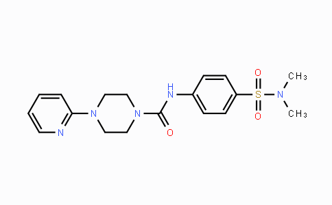 CAS No. 692733-02-1, N-{4-[(Dimethylamino)sulfonyl]phenyl}-4-(2-pyridinyl)tetrahydro-1(2H)-pyrazinecarboxamide