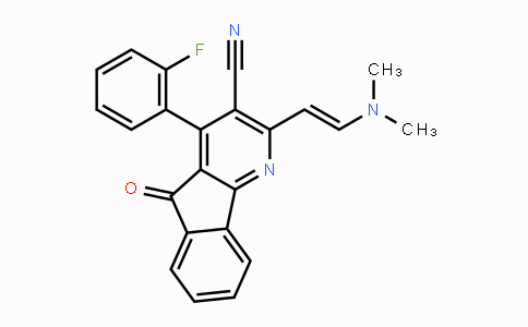 CAS No. 866131-93-3, 2-[(E)-2-(Dimethylamino)ethenyl]-4-(2-fluorophenyl)-5-oxo-5H-indeno[1,2-b]pyridine-3-carbonitrile