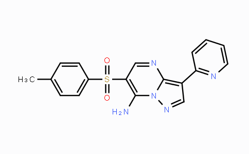 CAS No. 866132-32-3, 6-[(4-Methylphenyl)sulfonyl]-3-(2-pyridinyl)pyrazolo[1,5-a]pyrimidin-7-ylamine