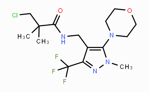 CAS No. 956739-21-2, 3-Chloro-2,2-dimethyl-N-{[1-methyl-5-morpholino-3-(trifluoromethyl)-1H-pyrazol-4-yl]methyl}propanamide