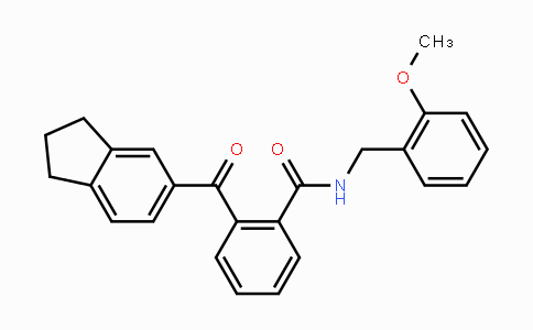 CAS No. 866133-09-7, 2-(2,3-Dihydro-1H-inden-5-ylcarbonyl)-N-(2-methoxybenzyl)benzenecarboxamide