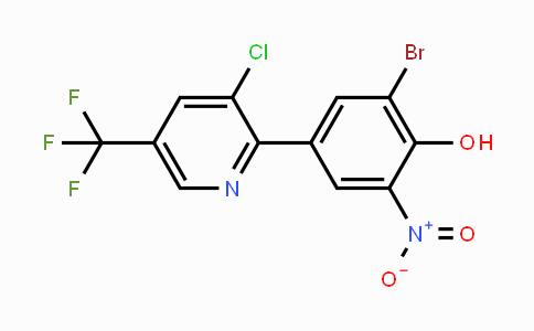 CAS No. 882747-87-7, 2-Bromo-4-[3-chloro-5-(trifluoromethyl)-2-pyridinyl]-6-nitrobenzenol