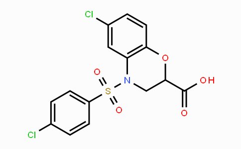 CAS No. 866134-68-1, 6-Chloro-4-[(4-chlorophenyl)sulfonyl]-3,4-dihydro-2H-1,4-benzoxazine-2-carboxylic acid