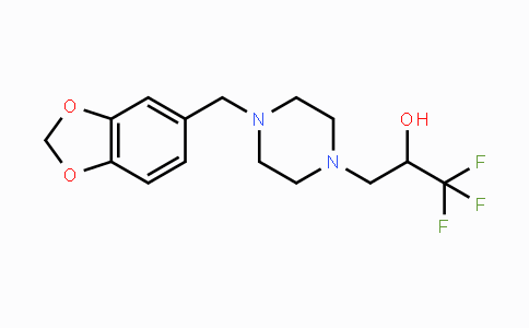 CAS No. 866135-64-0, 3-[4-(1,3-Benzodioxol-5-ylmethyl)piperazino]-1,1,1-trifluoro-2-propanol