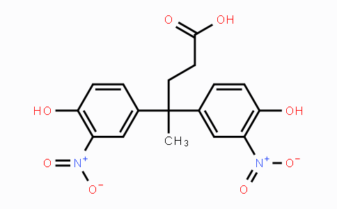 CAS No. 14601-82-2, 4,4-Bis(4-hydroxy-3-nitrophenyl)pentanoic acid