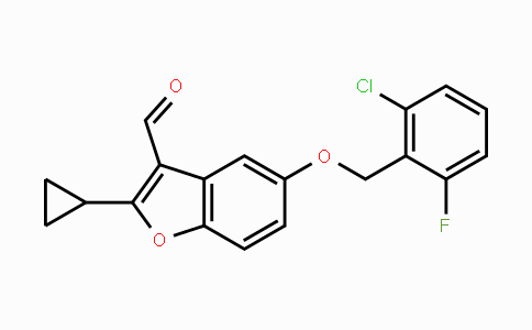 CAS No. 1210309-96-8, 5-[(2-Chloro-6-fluorobenzyl)oxy]-2-cyclopropyl-1-benzofuran-3-carbaldehyde