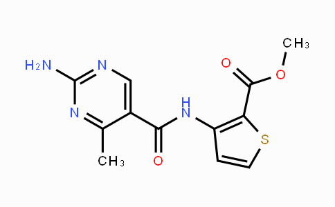 CAS No. 339020-63-2, Methyl 3-{[(2-amino-4-methyl-5-pyrimidinyl)carbonyl]amino}-2-thiophenecarboxylate