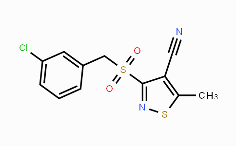 CAS No. 339021-01-1, 3-[(3-Chlorobenzyl)sulfonyl]-5-methyl-4-isothiazolecarbonitrile