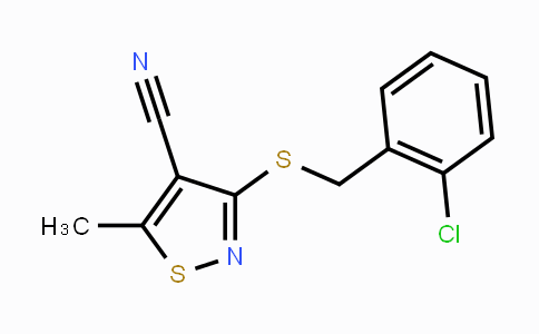 CAS No. 339021-03-3, 3-[(2-Chlorobenzyl)sulfanyl]-5-methyl-4-isothiazolecarbonitrile
