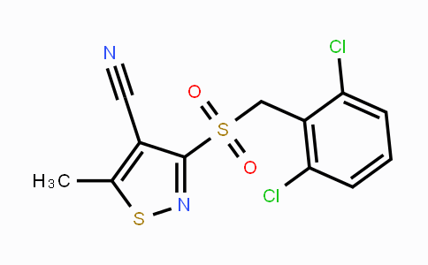 CAS No. 339021-09-9, 3-[(2,6-Dichlorobenzyl)sulfonyl]-5-methyl-4-isothiazolecarbonitrile