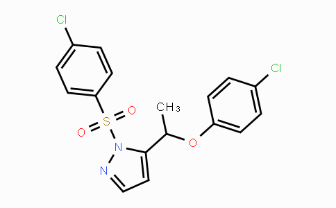 CAS No. 321574-13-4, 4-Chlorophenyl 1-{1-[(4-chlorophenyl)sulfonyl]-1H-pyrazol-5-yl}ethyl ether