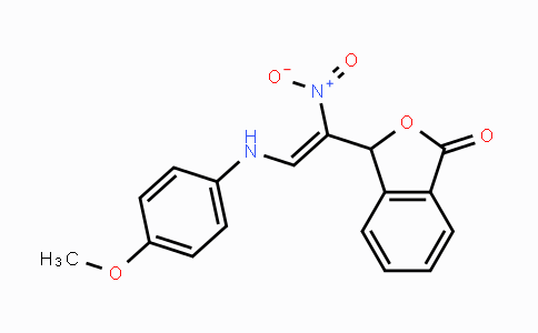 CAS No. 339023-58-4, 3-[2-(4-Methoxyanilino)-1-nitrovinyl]-2-benzofuran-1(3H)-one