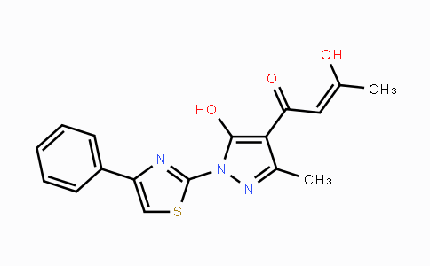 CAS No. 129302-16-5, 3-Hydroxy-1-[5-hydroxy-3-methyl-1-(4-phenyl-1,3-thiazol-2-yl)-1H-pyrazol-4-yl]-2-buten-1-one
