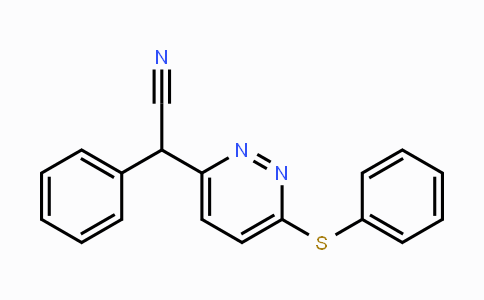 CAS No. 209412-02-2, 2-Phenyl-2-[6-(phenylsulfanyl)-3-pyridazinyl]acetonitrile