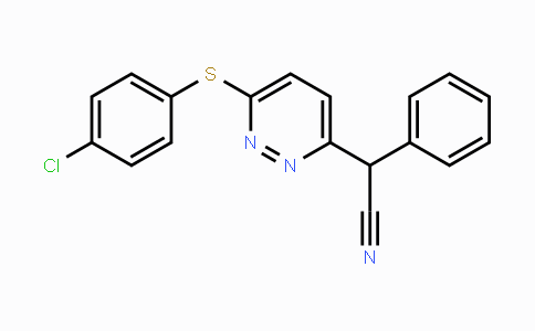 CAS No. 339026-43-6, 2-{6-[(4-Chlorophenyl)sulfanyl]-3-pyridazinyl}-2-phenylacetonitrile