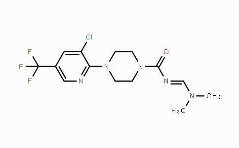 CAS No. 339029-24-2, 4-[3-Chloro-5-(trifluoromethyl)-2-pyridinyl]-N-[(dimethylamino)methylene]tetrahydro-1(2H)-pyrazinecarboxamide