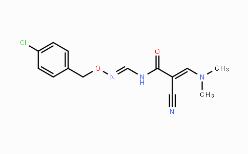 CAS No. 339029-41-3, N-({[(4-Chlorobenzyl)oxy]imino}methyl)-2-cyano-3-(dimethylamino)acrylamide