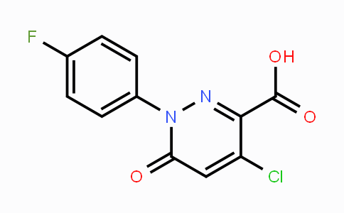 CAS No. 339096-24-1, 4-Chloro-1-(4-fluorophenyl)-6-oxo-1,6-dihydro-3-pyridazinecarboxylic acid